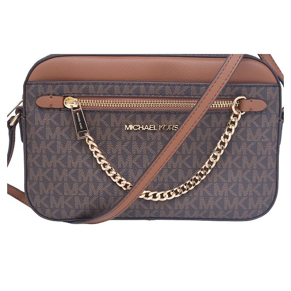 Bolsa Michael Kors Jet Set - Marrom com Metais Dourados - PROMOÇÃO BEM FRIDAY