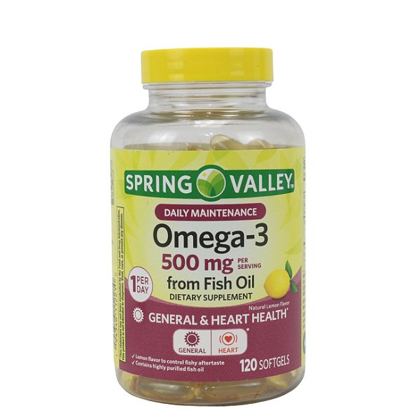 Omega -3  500 mg From  Fish oil 120 solftgels