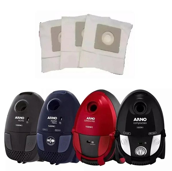 Kit filtro papel aspirador Arno NITRO, COMPACTEO com 3 unidades