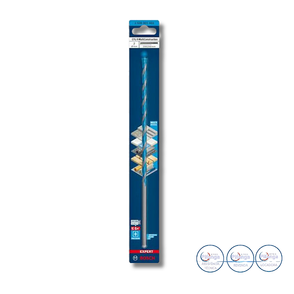 BROCA MULTI CONSTRUÇÃO BOSCH CYL-9  7X200X250MM