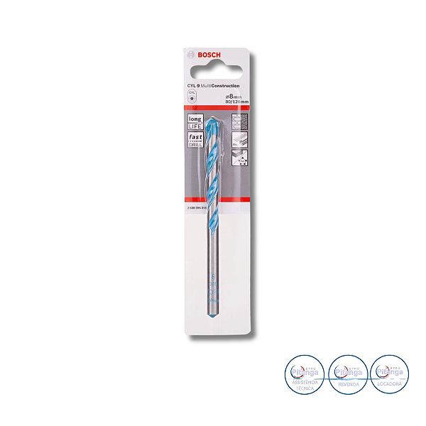 BROCA MULTI CONSTRUÇÃO BOSCH CYL-9  8X80X120MM