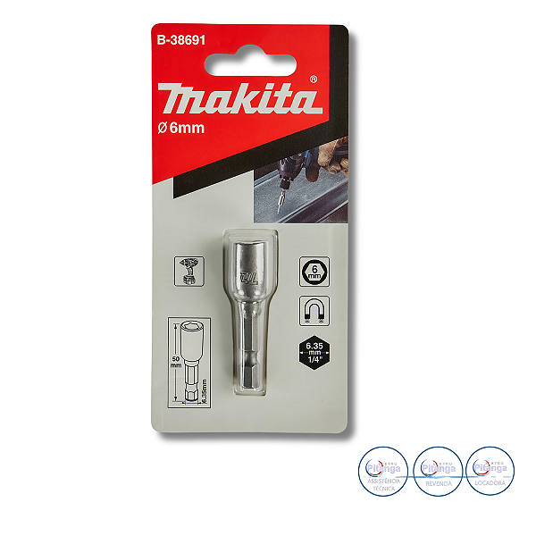 SOQUETE MAGNETICO MAKITA 6X50MM B-38691