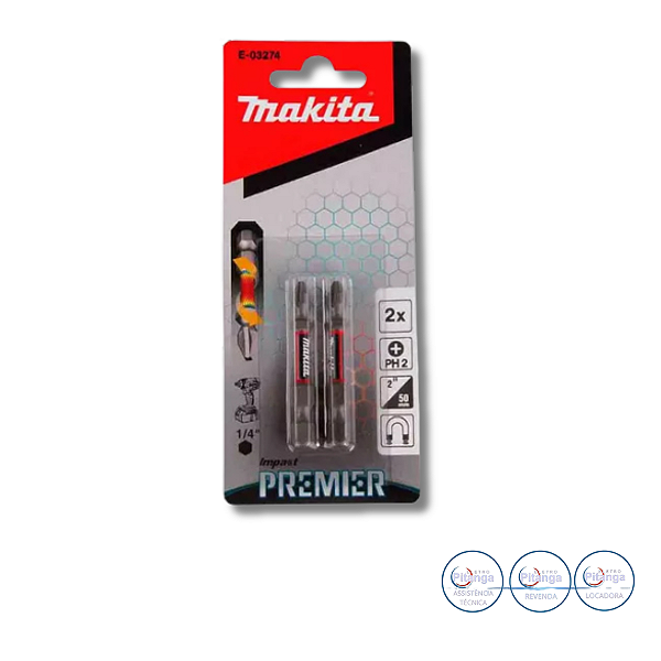BIT PHILIPS DE TORCAO IMPACTO MAKITA PH2-50MM 2PCS E-03274