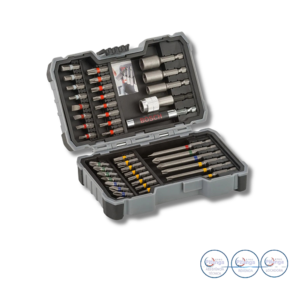 Kit de pontas e soquetes Bosch Extra Hard com 43 peças