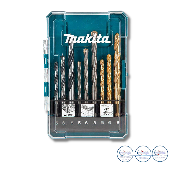 KIT DE BROCAS MAKITA 9 PEÇAS  D-71962