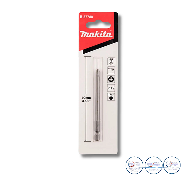 BITS LONGO PONTA PHILIPS MAKITA PH2 90MM  B-57788