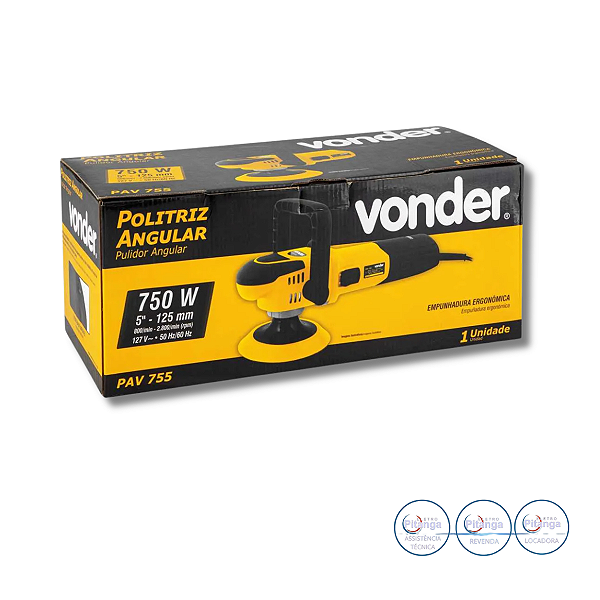 POLITRIZ ANGULAR VONDER 5"750W 127V - PAV755