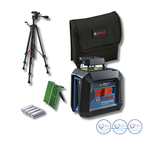 NIVEL A LASER BOSCH GLL 220 G COM SUPORTE E BOLSA