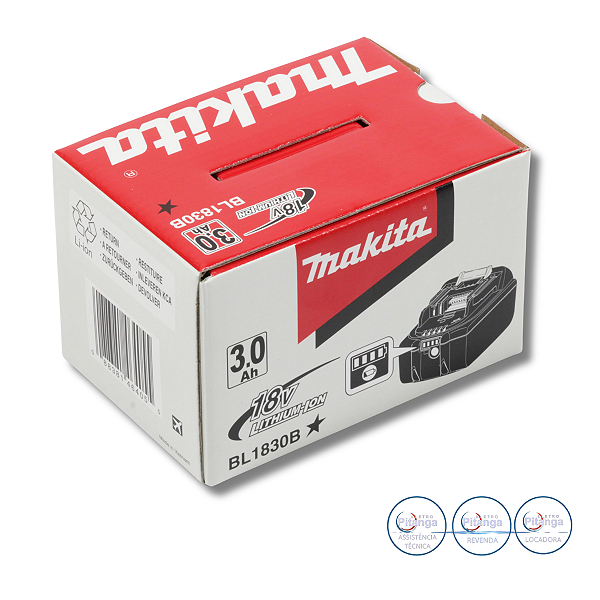 BATERIA MAKITA LI-ION 18V 3.0AH LXT BL-1830B