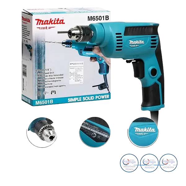 FURADEIRA MAKITA DE ALTA ROTACAO 6.5MM 230W 127V M650B