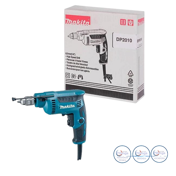 FURADEIRA MAKITA DE ALTA ROTAÇAO 370W 127V MANDRIL 1/4 6.5MM