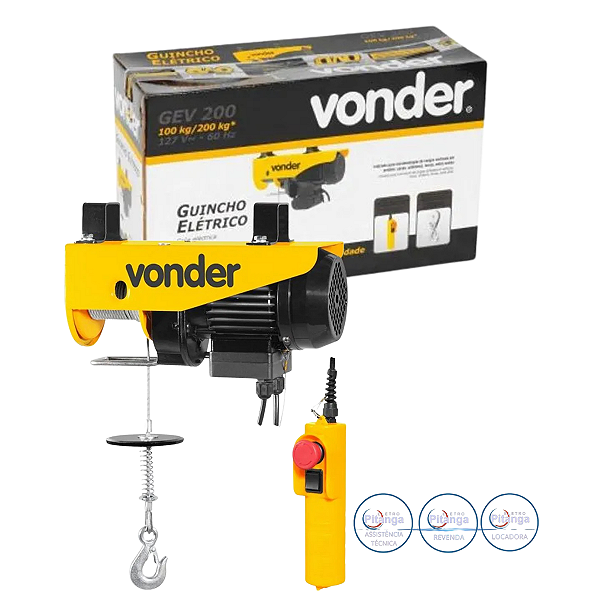 GUINCHO ELETRICO VONDER  100/200KG GEV200 127V VD 61.95.200.127