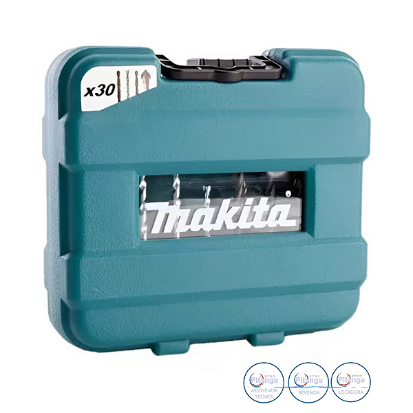 JOGO PONTAS BITS E BROCAS MADEIRA E CONCRETO MAKITA 30 PEÇAS - D-47204