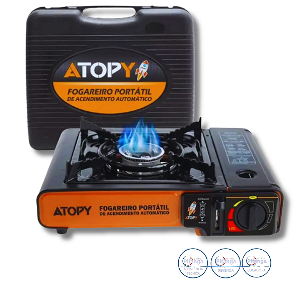 FOGAREIRO PORTÁTIL ACENDEDOR AUTOMÁTICO ATOPY – ATP-23341