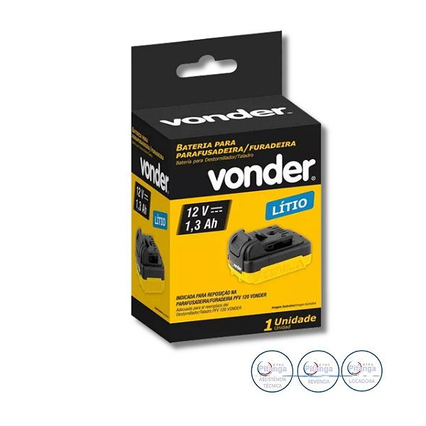 BATERIA VONDER LÍTIO 12V PFV120 93.06.120.113