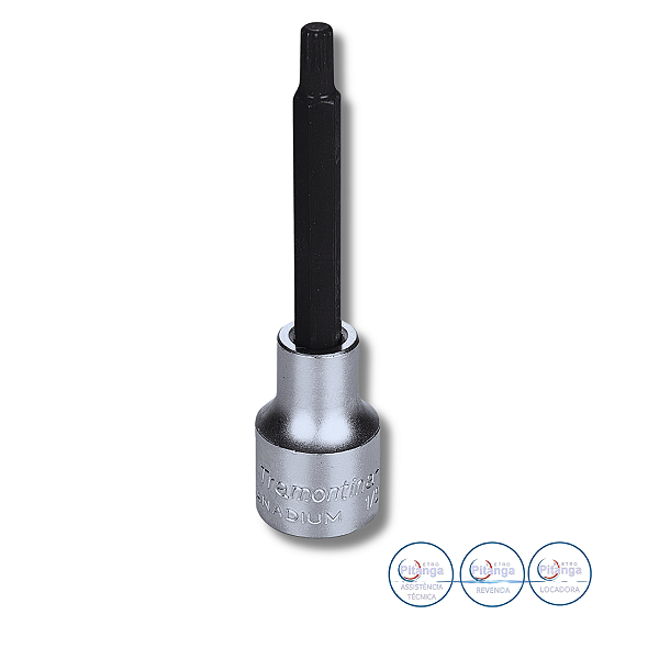 SOQUETE PONTA LONGA MULTIDENTADA 1/2” T-8 TRAMONTINA PRO - 44865/108