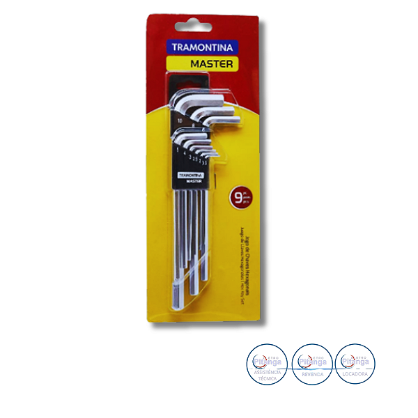 JOGO DE CHAVE HEXAGONAIS ALLEN LONGA TRAMONTINA 9 PCS 41408/209