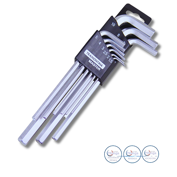 JOGO DE CHAVE HEXAGONAL TRAMONTINA 9 PCS 41409/209