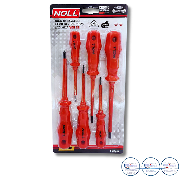 JOGO CHAVE DE FENDA E PHILIPS NOLL ISOLADA 1.000V 600,0009