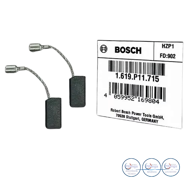 JOGO DE ESCOVA CARVÃO BOSCH 127V/220V PARA ESMERILHADEIRA – 1.619.P11.715