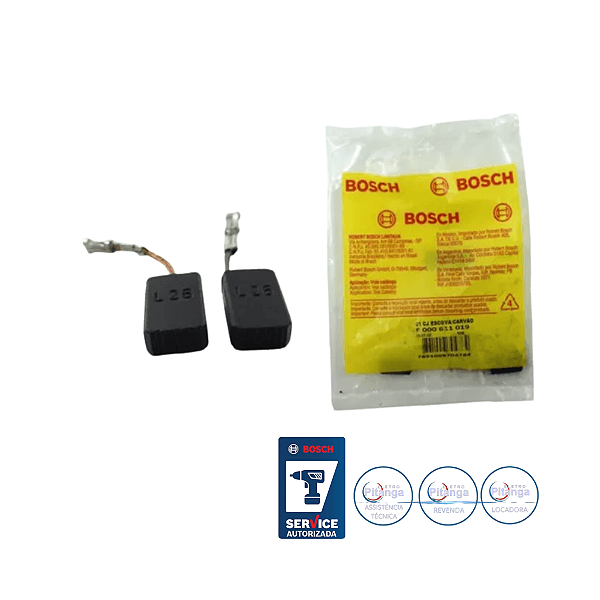 JOGO DE ESCOVA CARVÃO BOSCH 127V/220V PARA ESMILHADEIRA GWS7-115 – F 000 611 019