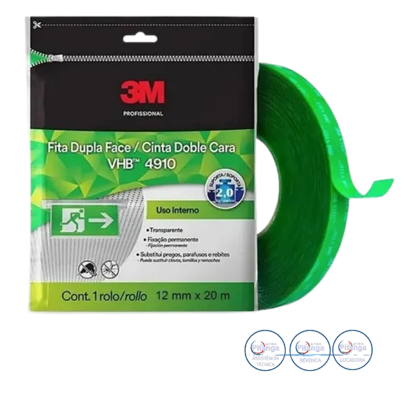 Fita Dupla Face 3M VHB 12MM X 20M 4910