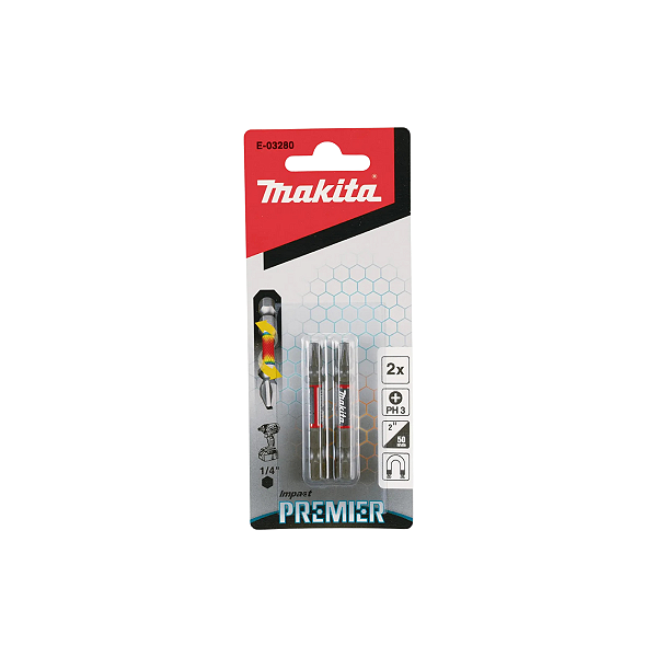 BIT DE TORCAO PREMIER PH3-50MM MAKITA 2PCS E-03280