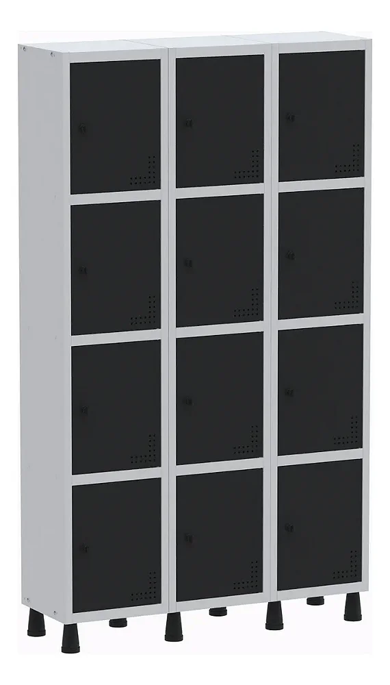Armário Locker Guarda Volume Aço Light 12 Portas