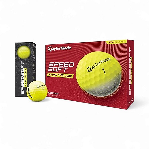 Kit 12 Bolas Golfe TaylorMade SpeedSoft Amarela - 2024