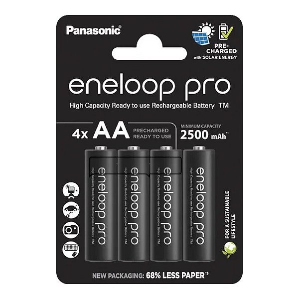 Pilha Recarregável AA para Panasonic - Eneloop Pro 4un