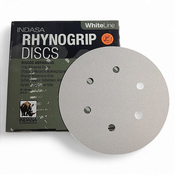 Disco Lixa Indasa Rhynogrip 150mm - White Line 180 - 50 und