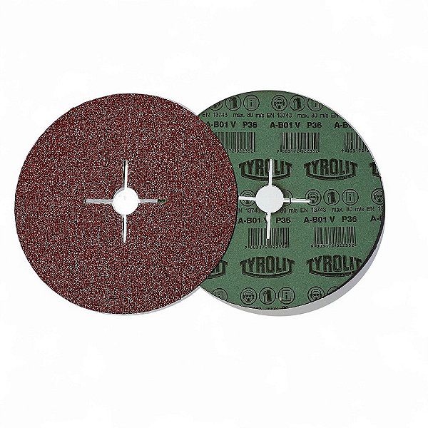 Disco de Lixa 180mm P36 Tyrolit - Caixa com 25 Unidades