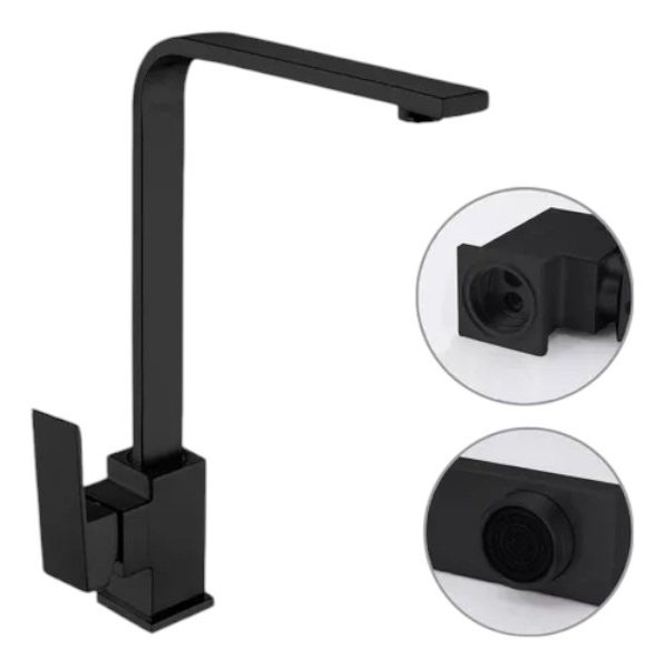 Torneira Gourmet Cozinha Com Misturador Preto Fosco Nova