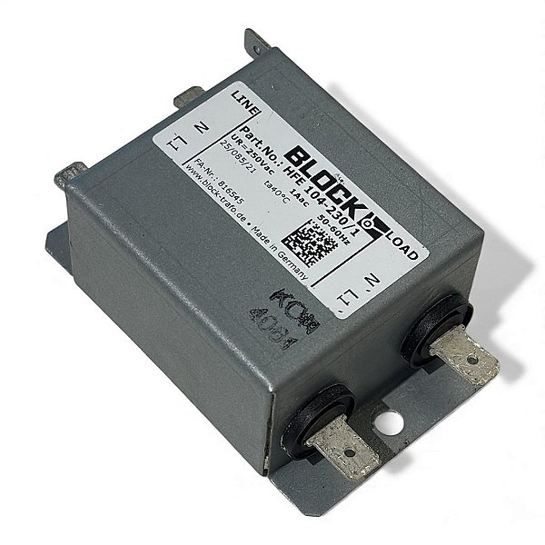 Filtro de Linha BLOCK HFE 104-230/1 250 V