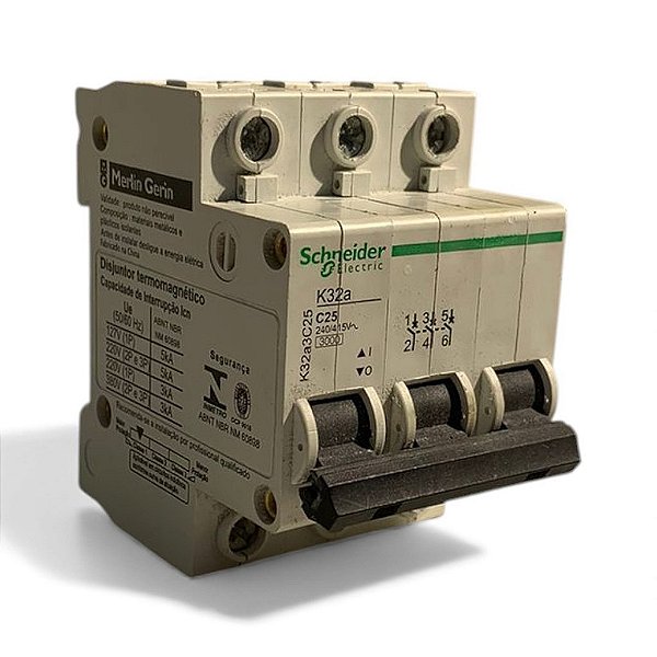 Disjuntor Tripolar 25A Curva C - K32a3c25 Schneider