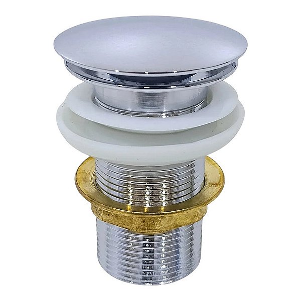 Válvula Click Luxo 1.1/4 Metal Cromada Pia e Cuba