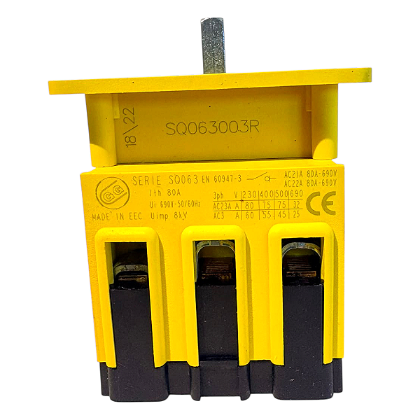 Chave Seccionadora Giovenzana SQ063003R 80A 690V