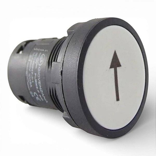 Botão Branco Sinal Subida Giovenzana - Plmn5.f 22mm 2na