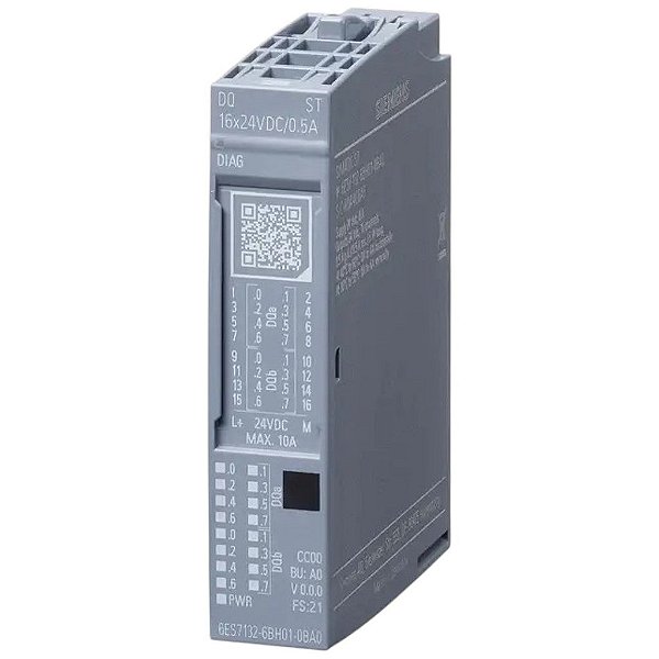Módulo Saída Digital ET200SP 24Vcc 6ES71326BH010BA0 Siemens