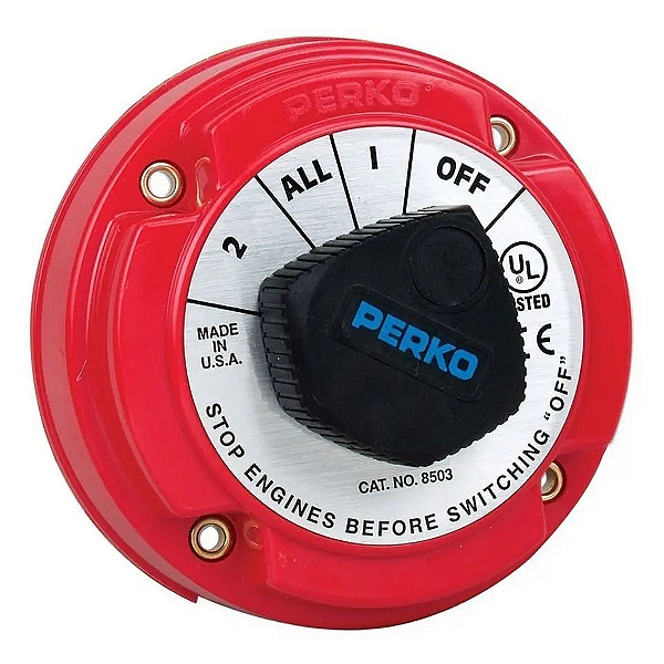 CHAVE SELETORAS P/2 BATERIAS 8501DP PERKO 360 AMPERES