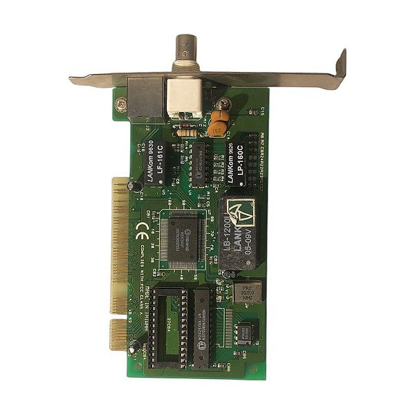 Placa de rede LANKom LB-1200U. Conectores UTP/BNC.