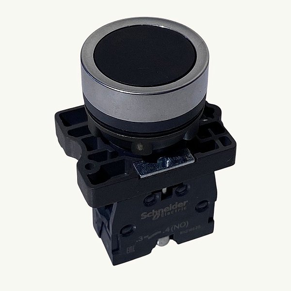 Botão Ø22mm metálico preto 240V-3A XB2BA21C SCHNEIDER