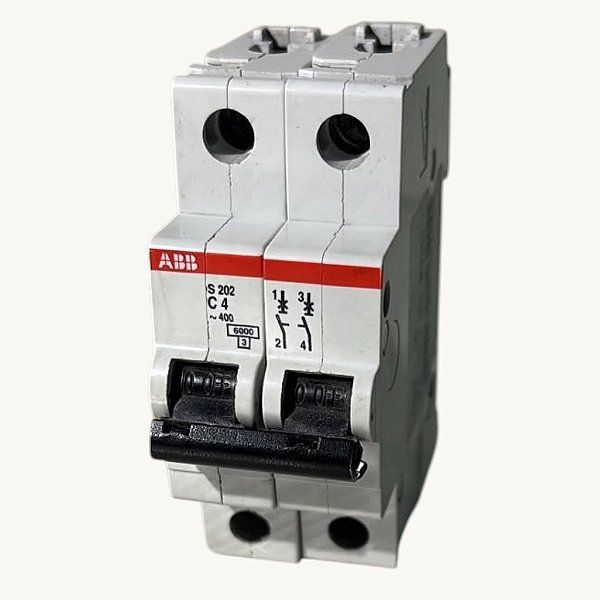 Mini Disjuntor Bipolar ABB 4A S202-C4