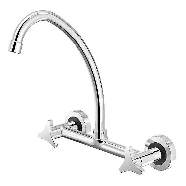 Misturador de Cozinha de Parede Nova Gyro 1258-NGY-CR Tigre