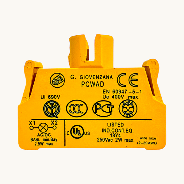 KIT 5 Bloco Contato Porta Lampada Giovenzana - PCWAD Ba9s