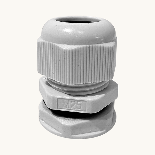 Kit 20 Prensa Cabo M25x1.5 Branco Anel Vedacao