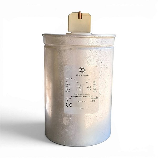 capacitor trifásico AC MKK 25/480D 3X115.2 480V 50/960HZ