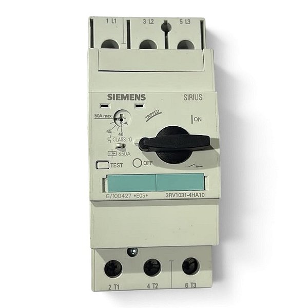 Disjuntor 3rv1031 4ha10 Ajuste 40a 50 A Motor Siemens