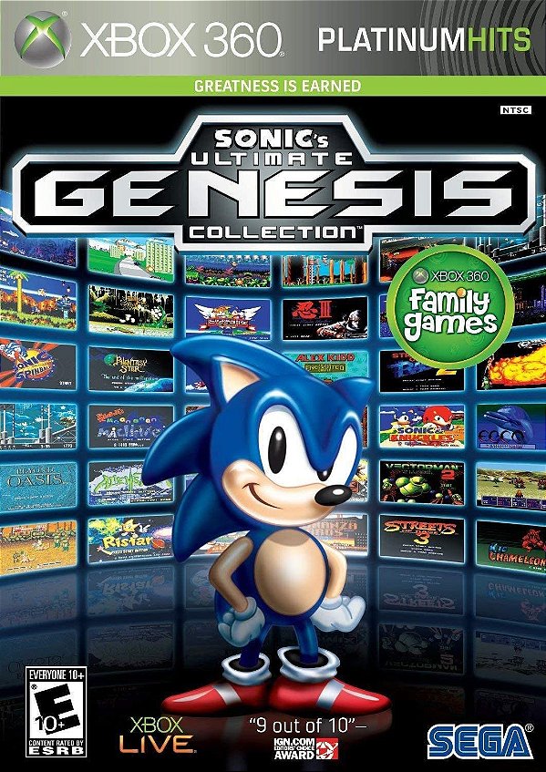 SONIC ULTIMATE GENESIS COLLECTION MÍDIA FÍSICA | XBOX 360 DESBLOQUEADO