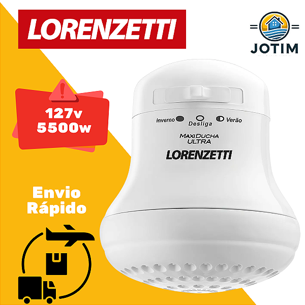 Chuveiro Elétrico Ducha Lorenzetti Maxi Ducha Ultra 127V 5500W Ref 7530112